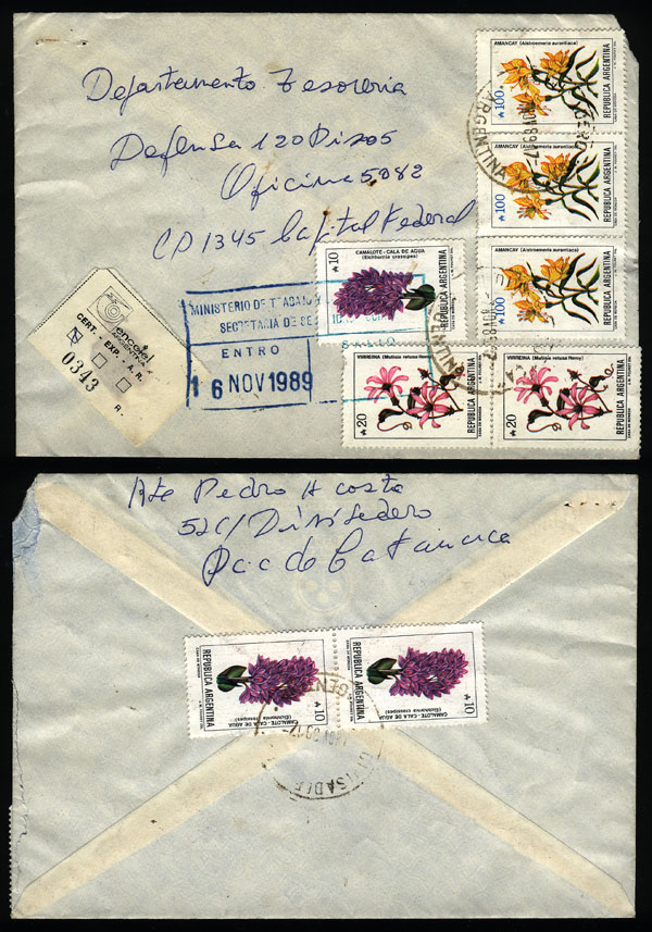 Lot 1286 - Argentina postal history - Guillermo Jalil - Philatino Auction # 2347 ARGENTINA: Lot 1286 - Argentina postal history - Guillermo Jalil - Philatino Auction # 2347 ARGENTINA: