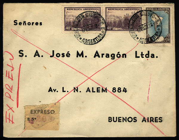 Lot 1253 - Argentina postal history -  Guillermo Jalil - Philatino Auction # 2347 ARGENTINA: 
