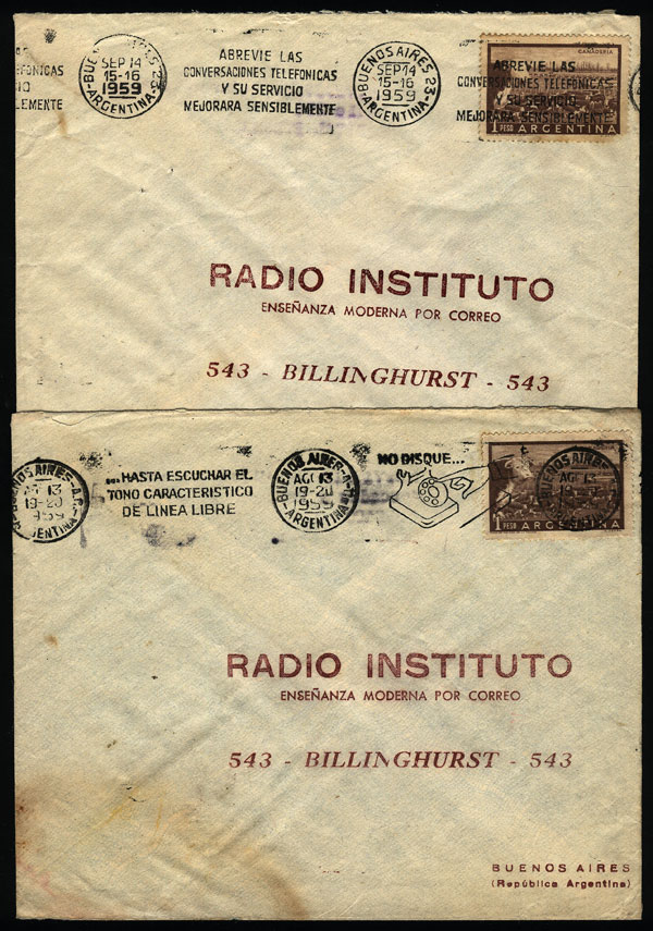 Lot 1260 - Argentina postal history -  Guillermo Jalil - Philatino Auction # 2347 ARGENTINA: 