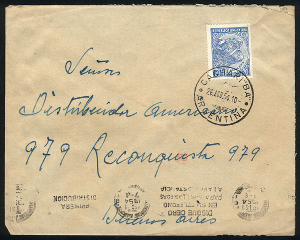 Lot 1255 - Argentina postal history -  Guillermo Jalil - Philatino Auction # 2347 ARGENTINA: 