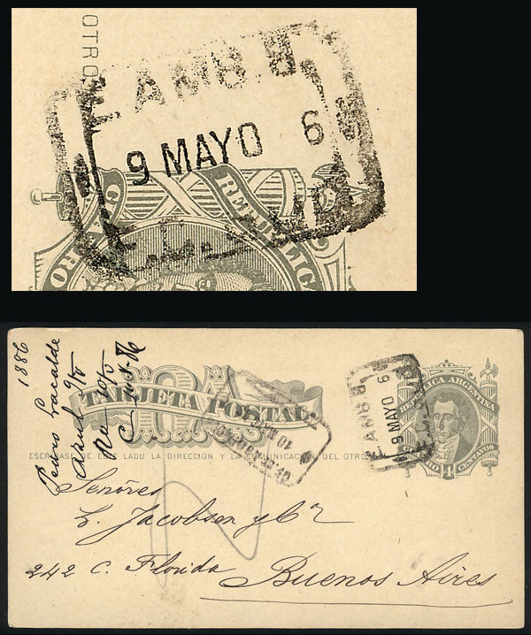 Lot 1200 - Argentina postal history - Guillermo Jalil - Philatino Auction # 2347 ARGENTINA: Lot 1200 - Argentina postal history - Guillermo Jalil - Philatino Auction # 2347 ARGENTINA: