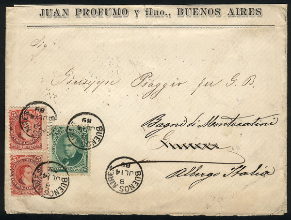 Lot 1205 - Argentina postal history - Guillermo Jalil - Philatino Auction # 2347 ARGENTINA: Lot 1205 - Argentina postal history - Guillermo Jalil - Philatino Auction # 2347 ARGENTINA: