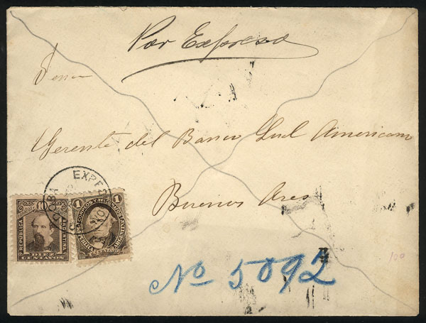 Lot 1206 - Argentina postal history -  Guillermo Jalil - Philatino Auction # 2347 ARGENTINA: 