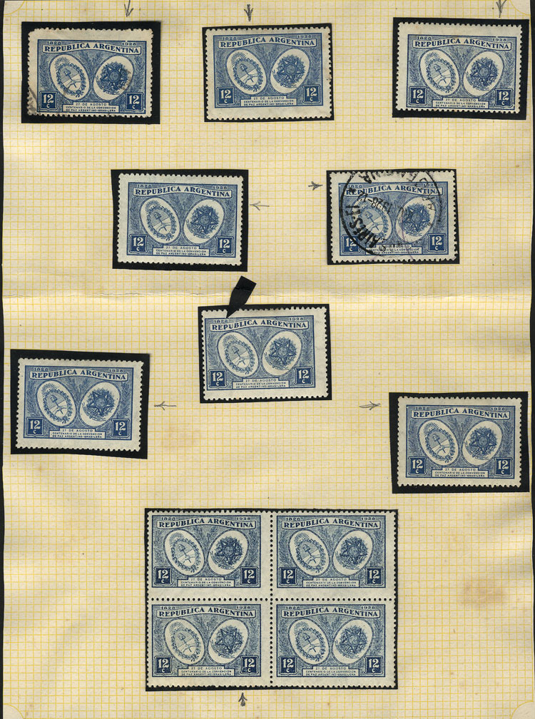 Lot 365 - Argentina general issues -  Guillermo Jalil - Philatino Auction # 2347 ARGENTINA: 