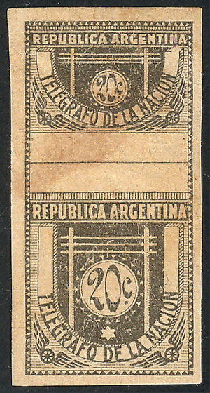 Lot 1159 - Argentina telegraph stamps -  Guillermo Jalil - Philatino Auction # 2347 ARGENTINA: 