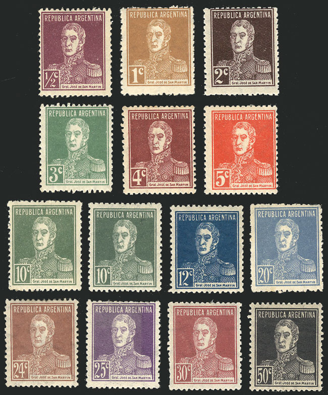 Lot 330 - Argentina general issues -  Guillermo Jalil - Philatino Auction # 2347 ARGENTINA: 