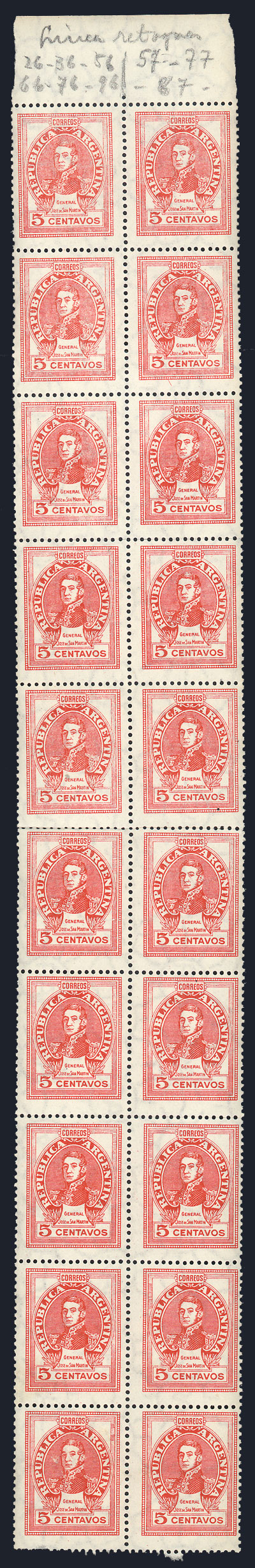 Lot 551 - Argentina general issues - Guillermo Jalil - Philatino Auction # 2347 ARGENTINA: Lot 551 - Argentina general issues - Guillermo Jalil - Philatino Auction # 2347 ARGENTINA: