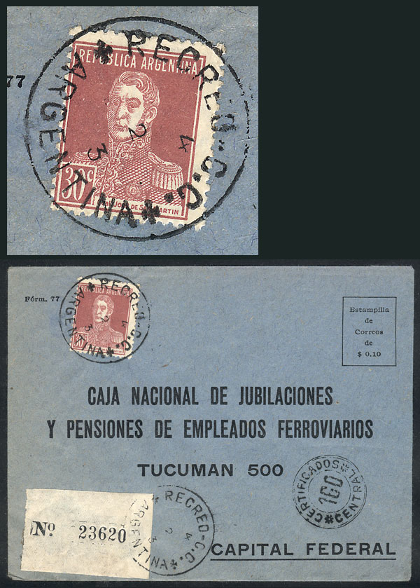 Lot 1238 - Argentina postal history -  Guillermo Jalil - Philatino Auction # 2347 ARGENTINA: 