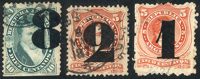 Lot 194 - Argentina general issues -  Guillermo Jalil - Philatino Auction # 2348 ARGENTINA: General auction with material of all periods, including rarities
