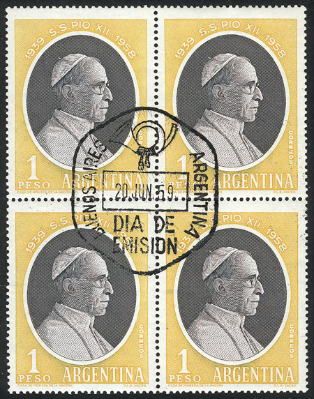 Lot 718 - Argentina general issues -  Guillermo Jalil - Philatino Auction # 2348 ARGENTINA: General auction with material of all periods, including rarities