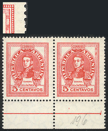 Lot 575 - Argentina general issues -  Guillermo Jalil - Philatino Auction # 2348 ARGENTINA: General auction with material of all periods, including rarities