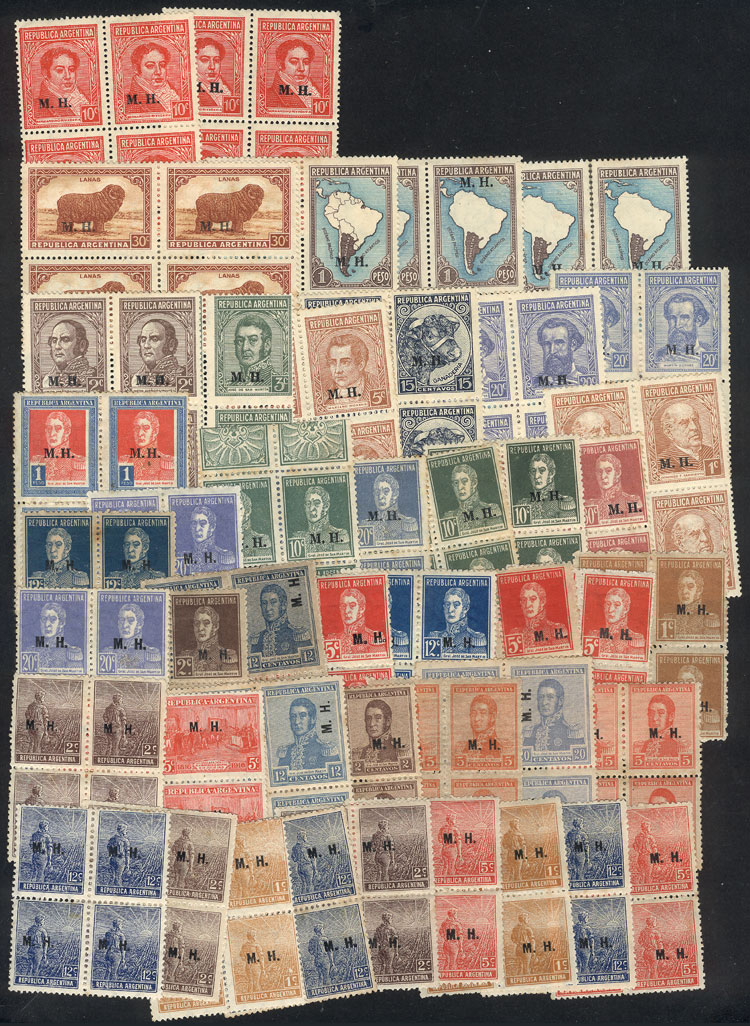 Lot 1275 - Argentina official stamps -  Guillermo Jalil - Philatino Auction # 2348 ARGENTINA: General auction with material of all periods, including rarities