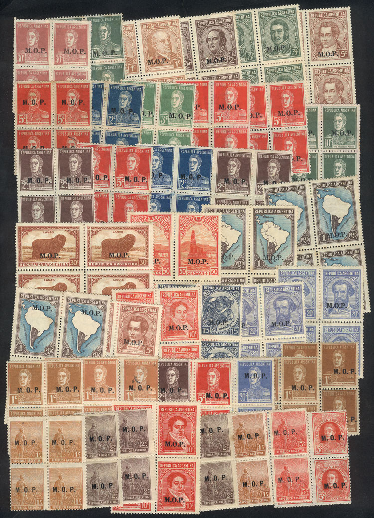 Lot 1283 - Argentina official stamps -  Guillermo Jalil - Philatino Auction # 2348 ARGENTINA: General auction with material of all periods, including rarities