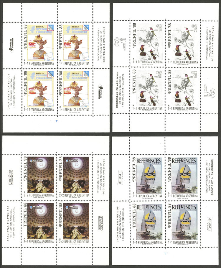 Lot 1121 - Argentina souvenir sheets - Guillermo Jalil - Philatino Auction # 2348 ARGENTINA: General auction with material of all periods, including rarities Lot 1121 - Argentina souvenir sheets - Guillermo Jalil - Philatino Auction # 2348 ARGENTINA: General auction with material of all periods, including rarities
