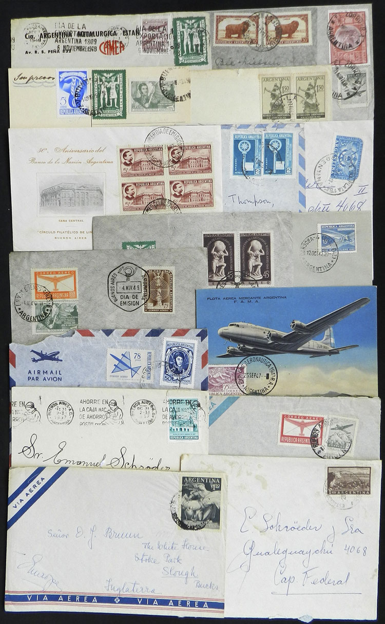 Lot 1382 - Argentina postal history -  Guillermo Jalil - Philatino Auction # 2348 ARGENTINA: General auction with material of all periods, including rarities