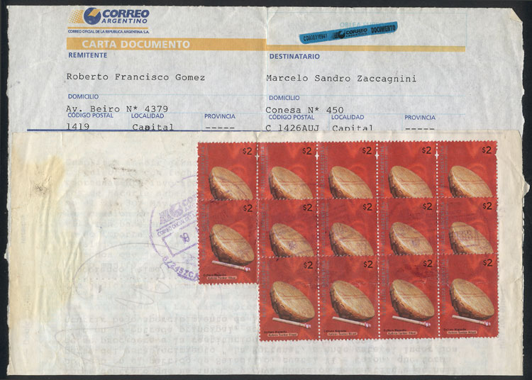 Lot 1482 - Argentina postal history -  Guillermo Jalil - Philatino Auction # 2348 ARGENTINA: General auction with material of all periods, including rarities