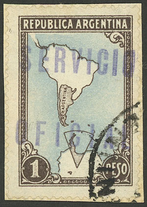 Lot 1267 - Argentina official stamps -  Guillermo Jalil - Philatino Auction # 2348 ARGENTINA: General auction with material of all periods, including rarities