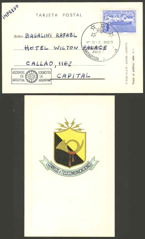 Lot 10 - argentine antarctica postal history - Guillermo Jalil - Philatino Auction # 2348 ARGENTINA: General auction with material of all periods, including rarities Lot 10 - argentine antarctica postal history - Guillermo Jalil - Philatino Auction # 2348 ARGENTINA: General auction with material of all periods, including rarities