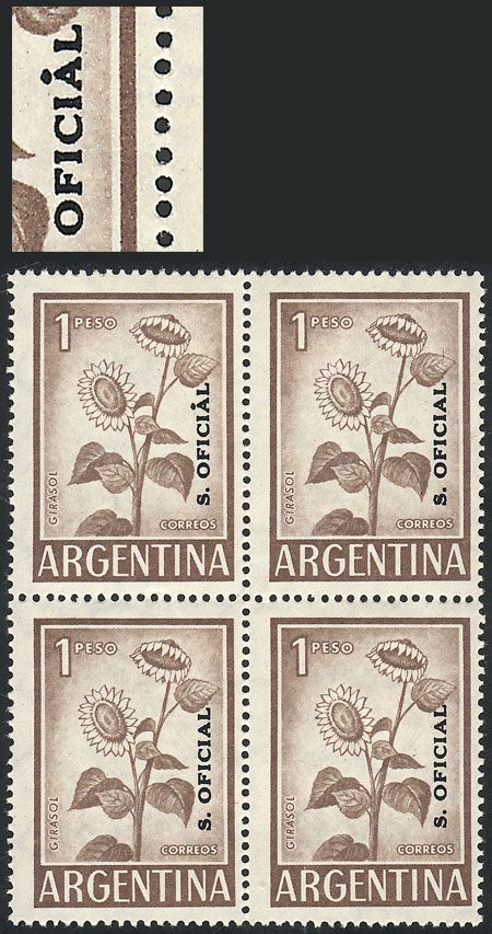 Lot 1253 - Argentina official stamps -  Guillermo Jalil - Philatino Auction # 2348 ARGENTINA: General auction with material of all periods, including rarities