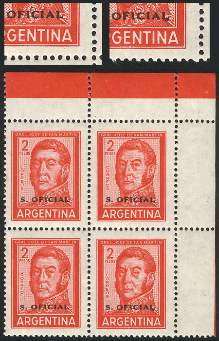 Lot 1254 - Argentina official stamps -  Guillermo Jalil - Philatino Auction # 2348 ARGENTINA: General auction with material of all periods, including rarities