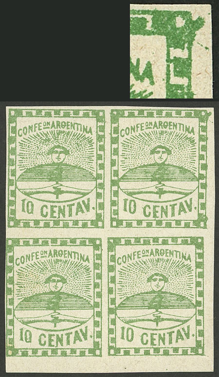Lot 70 - Argentina confederation -  Guillermo Jalil - Philatino Auction # 2348 ARGENTINA: General auction with material of all periods, including rarities