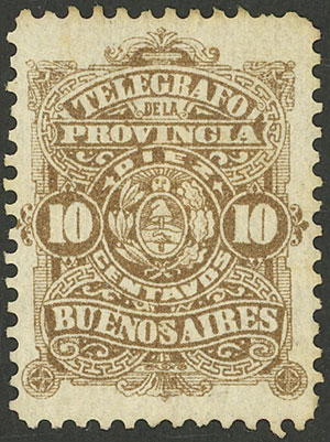 Lot 1289 - Argentina telegraph stamps -  Guillermo Jalil - Philatino Auction # 2348 ARGENTINA: General auction with material of all periods, including rarities