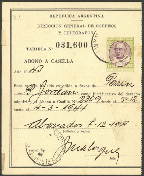 Lot 1305 - Argentina Postal stationery - Guillermo Jalil - Philatino Auction # 2348 ARGENTINA: General auction with material of all periods, including rarities Lot 1305 - Argentina Postal stationery - Guillermo Jalil - Philatino Auction # 2348 ARGENTINA: General auction with material of all periods, including rarities