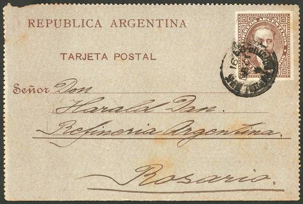 Lot 1308 - Argentina Postal stationery - Guillermo Jalil - Philatino Auction # 2348 ARGENTINA: General auction with material of all periods, including rarities Lot 1308 - Argentina Postal stationery - Guillermo Jalil - Philatino Auction # 2348 ARGENTINA: General auction with material of all periods, including rarities