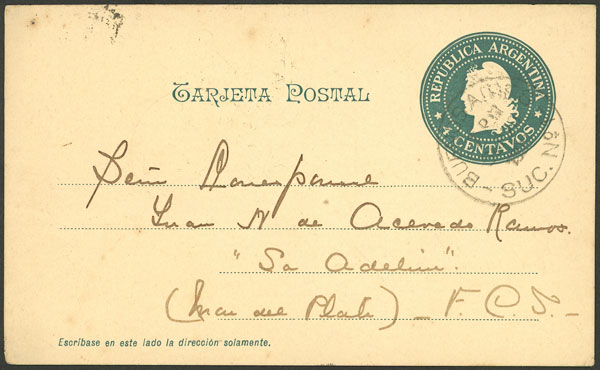 Lot 1336 - Argentina Postal stationery - Guillermo Jalil - Philatino Auction # 2348 ARGENTINA: General auction with material of all periods, including rarities Lot 1336 - Argentina Postal stationery - Guillermo Jalil - Philatino Auction # 2348 ARGENTINA: General auction with material of all periods, including rarities