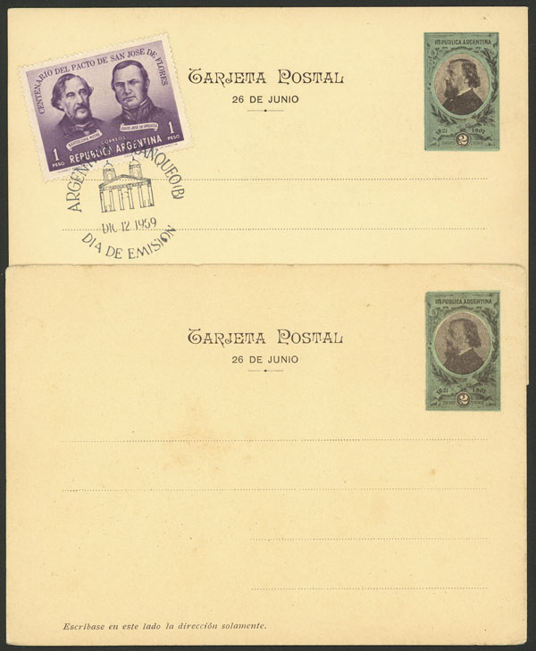 Lot 1337 - Argentina Postal stationery - Guillermo Jalil - Philatino Auction # 2348 ARGENTINA: General auction with material of all periods, including rarities Lot 1337 - Argentina Postal stationery - Guillermo Jalil - Philatino Auction # 2348 ARGENTINA: General auction with material of all periods, including rarities