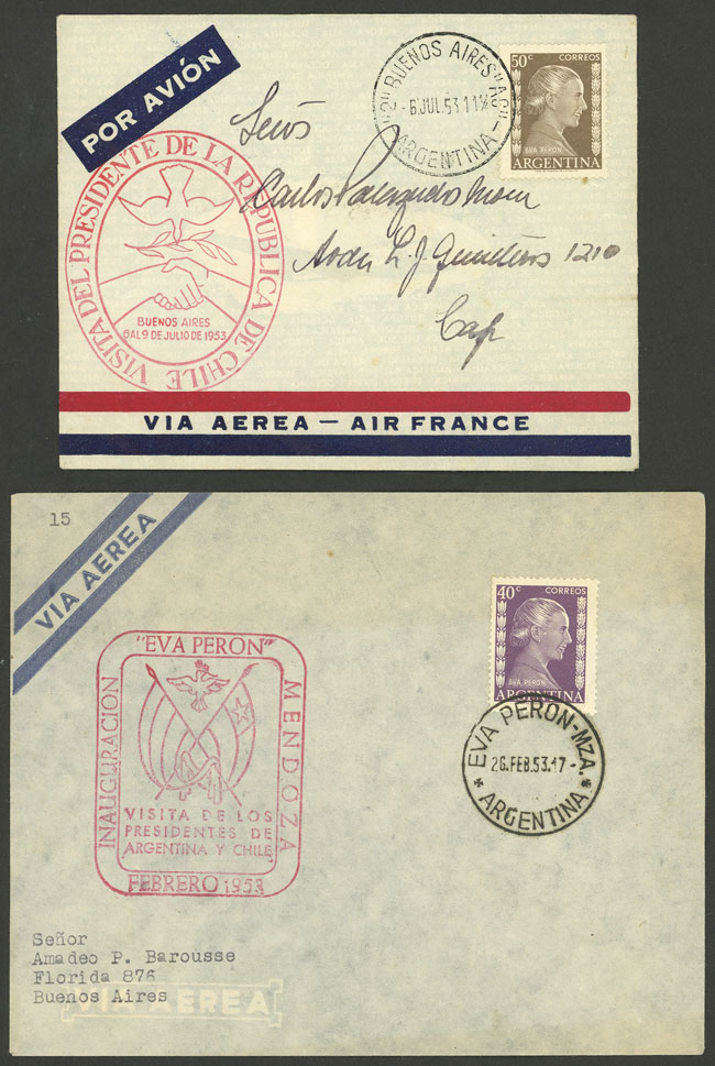 Lot 1411 - Argentina postal history -  Guillermo Jalil - Philatino Auction # 2348 ARGENTINA: General auction with material of all periods, including rarities