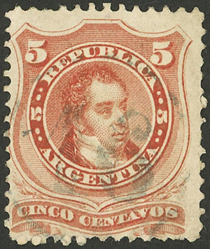 Lot 181 - Argentina general issues -  Guillermo Jalil - Philatino Auction # 2348 ARGENTINA: General auction with material of all periods, including rarities