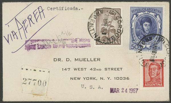 Lot 1449 - Argentina postal history - Guillermo Jalil - Philatino Auction # 2348 ARGENTINA: General auction with material of all periods, including rarities Lot 1449 - Argentina postal history - Guillermo Jalil - Philatino Auction # 2348 ARGENTINA: General auction with material of all periods, including rarities
