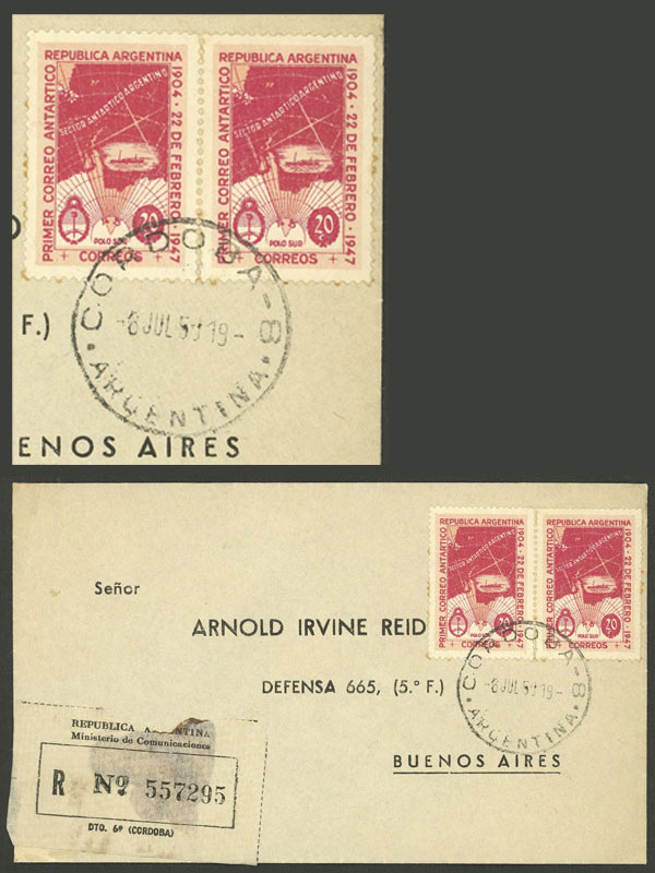 Lot 1404 - Argentina postal history -  Guillermo Jalil - Philatino Auction # 2348 ARGENTINA: General auction with material of all periods, including rarities