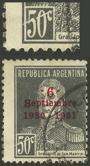 Lot 453 - Argentina general issues -  Guillermo Jalil - Philatino Auction # 2348 ARGENTINA: General auction with material of all periods, including rarities