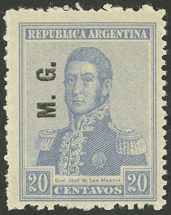 Lot 1170 - Argentina official stamps -  Guillermo Jalil - Philatino Auction # 2348 ARGENTINA: General auction with material of all periods, including rarities