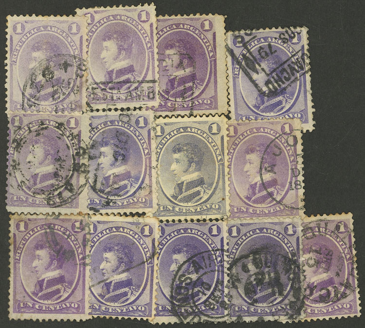 Lot 174 - Argentina general issues -  Guillermo Jalil - Philatino Auction # 2348 ARGENTINA: General auction with material of all periods, including rarities