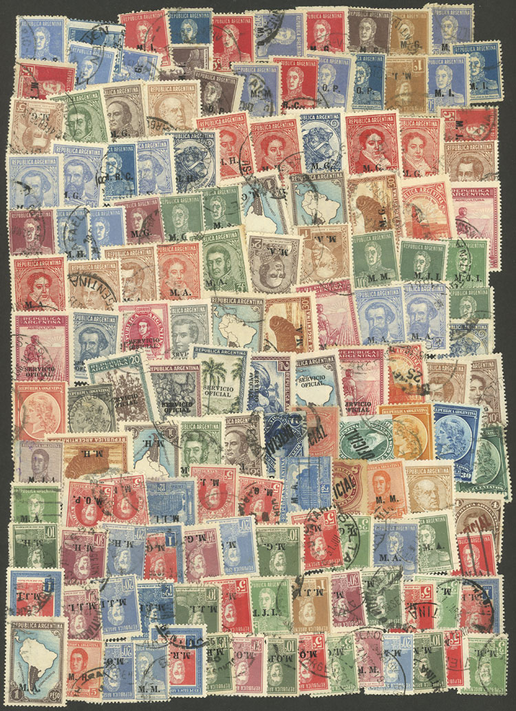 Lot 1280 - Argentina official stamps -  Guillermo Jalil - Philatino Auction # 2348 ARGENTINA: General auction with material of all periods, including rarities