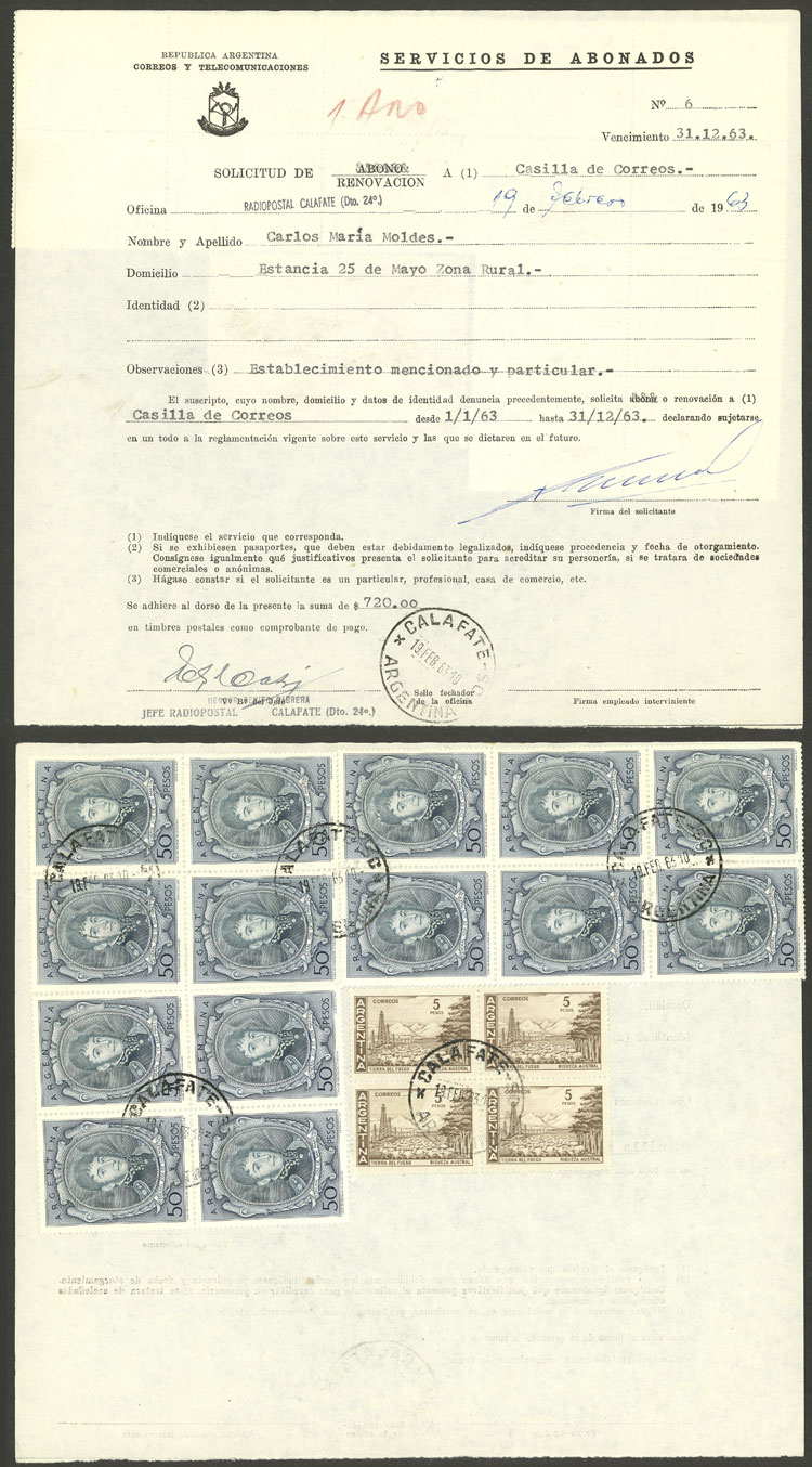 Lot 1444 - Argentina postal history - Guillermo Jalil - Philatino Auction # 2348 ARGENTINA: General auction with material of all periods, including rarities Lot 1444 - Argentina postal history - Guillermo Jalil - Philatino Auction # 2348 ARGENTINA: General auction with material of all periods, including rarities