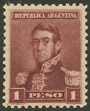 Lot 283 - Argentina general issues -  Guillermo Jalil - Philatino Auction # 2348 ARGENTINA: General auction with material of all periods, including rarities