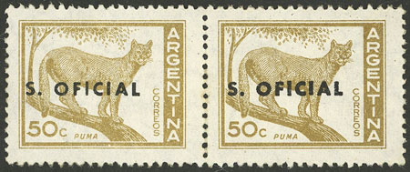 Lot 1251 - Argentina official stamps -  Guillermo Jalil - Philatino Auction # 2348 ARGENTINA: General auction with material of all periods, including rarities