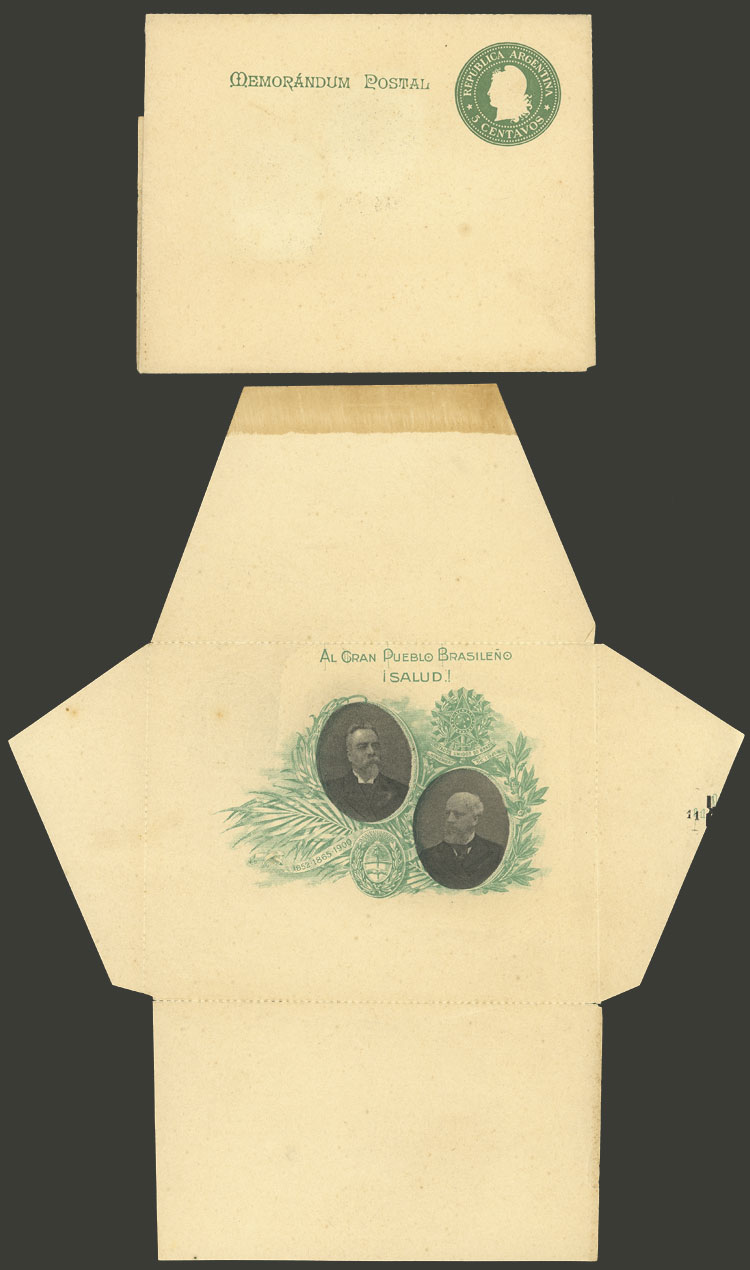 Lot 1325 - Argentina Postal stationery - Guillermo Jalil - Philatino Auction # 2348 ARGENTINA: General auction with material of all periods, including rarities Lot 1325 - Argentina Postal stationery - Guillermo Jalil - Philatino Auction # 2348 ARGENTINA: General auction with material of all periods, including rarities