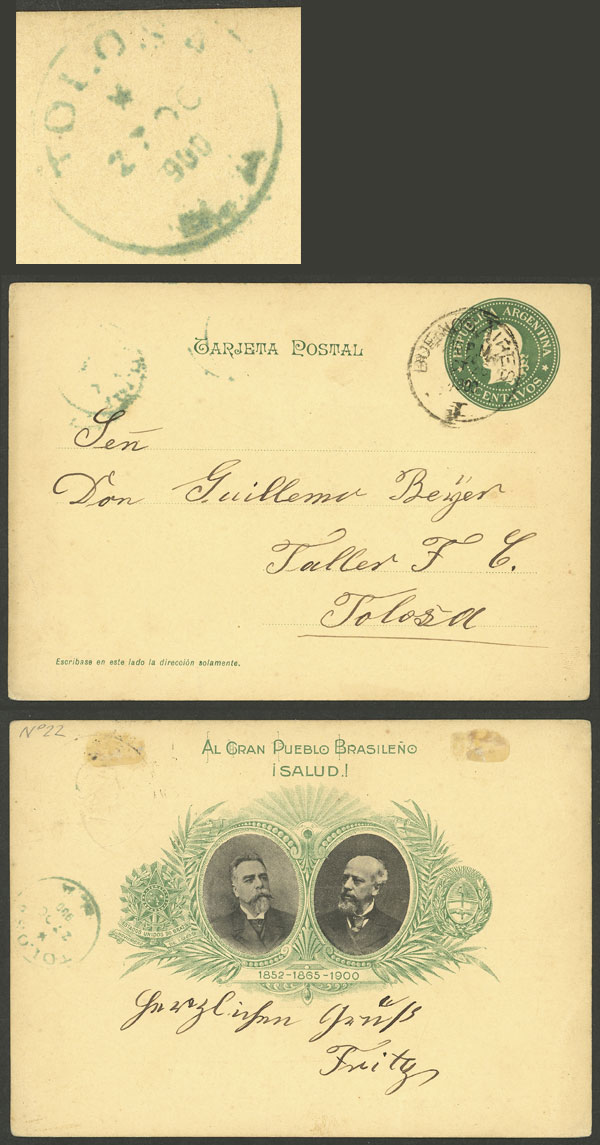 Lot 1350 - Argentina postal history - Guillermo Jalil - Philatino Auction # 2348 ARGENTINA: General auction with material of all periods, including rarities Lot 1350 - Argentina postal history - Guillermo Jalil - Philatino Auction # 2348 ARGENTINA: General auction with material of all periods, including rarities