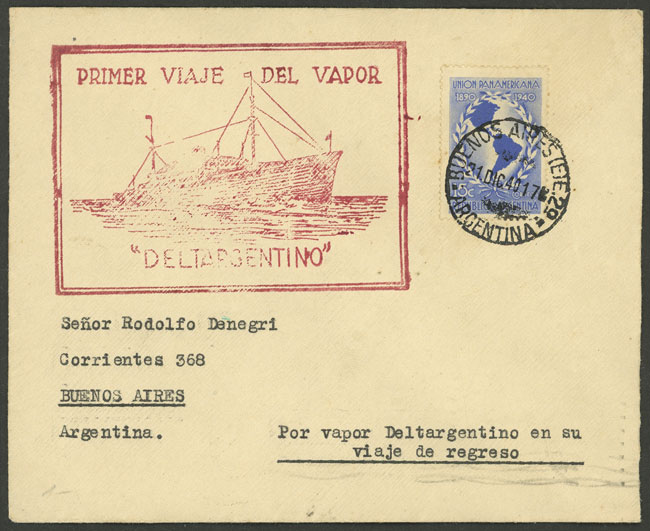 Lot 1377 - Argentina postal history -  Guillermo Jalil - Philatino Auction # 2348 ARGENTINA: General auction with material of all periods, including rarities