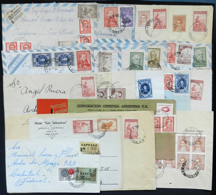 Lot 1380 - Argentina postal history -  Guillermo Jalil - Philatino Auction # 2348 ARGENTINA: General auction with material of all periods, including rarities