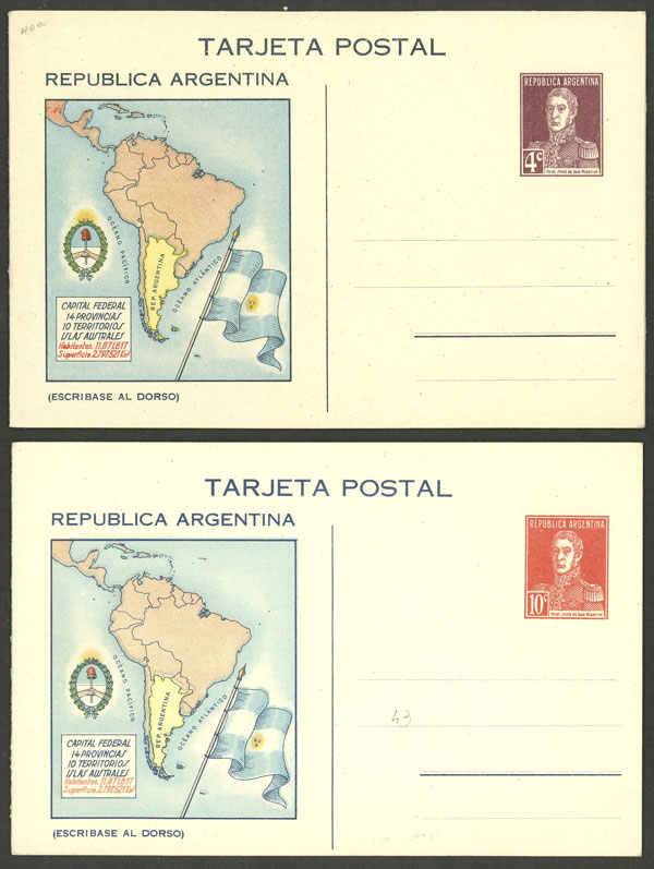 Lot 1340 - Argentina Postal stationery - Guillermo Jalil - Philatino Auction # 2348 ARGENTINA: General auction with material of all periods, including rarities Lot 1340 - Argentina Postal stationery - Guillermo Jalil - Philatino Auction # 2348 ARGENTINA: General auction with material of all periods, including rarities