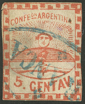 Lot 63 - Argentina confederation -  Guillermo Jalil - Philatino Auction # 2348 ARGENTINA: General auction with material of all periods, including rarities