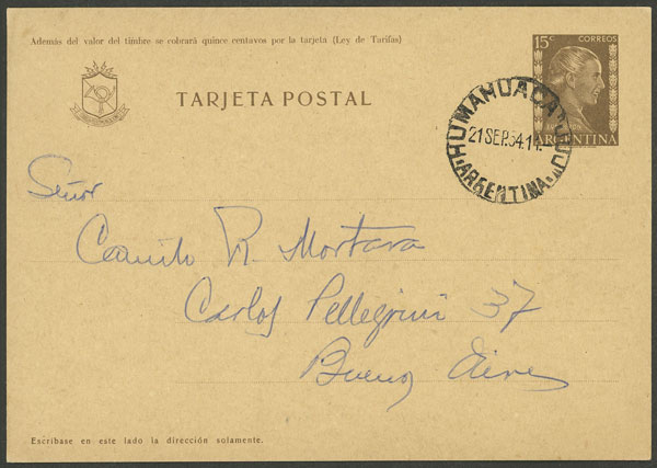 Lot 1422 - Argentina postal history -  Guillermo Jalil - Philatino Auction # 2348 ARGENTINA: General auction with material of all periods, including rarities
