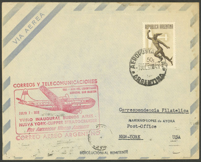 Lot 1405 - Argentina postal history -  Guillermo Jalil - Philatino Auction # 2348 ARGENTINA: General auction with material of all periods, including rarities