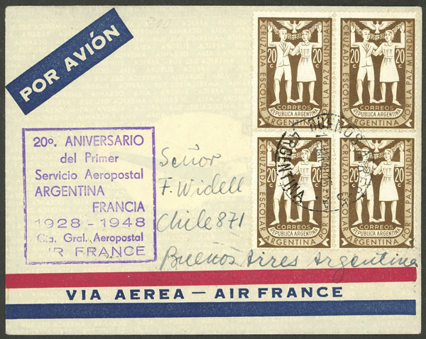 Lot 1394 - Argentina postal history -  Guillermo Jalil - Philatino Auction # 2348 ARGENTINA: General auction with material of all periods, including rarities